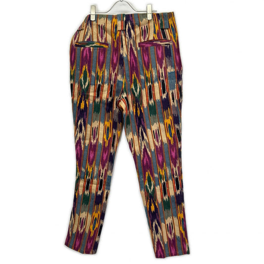 ETRO エトロ 1W352 4114 パープル×ベージュ 総柄 ペイント パンツ ボトムス