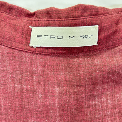 ETRO エトロ 1K8195728 ワインレッド フロリダ 地図 ボタンシャツ トップス