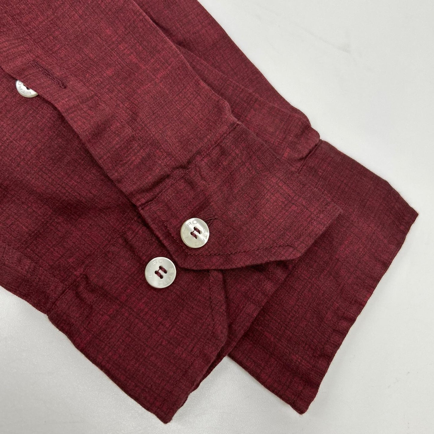 ETRO エトロ 1K8195728 ワインレッド フロリダ 地図 ボタンシャツ トップス