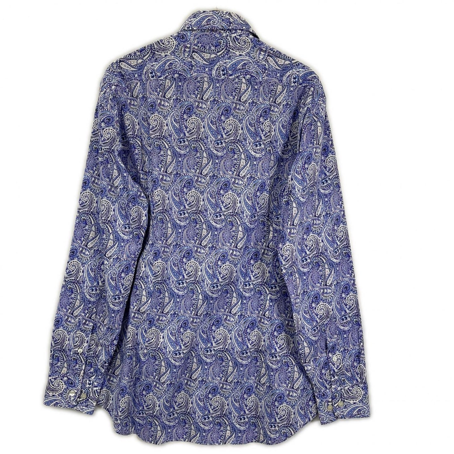 ETRO エトロ パープル ペイズリー ロングスリーブ ボタンシャツ トップス