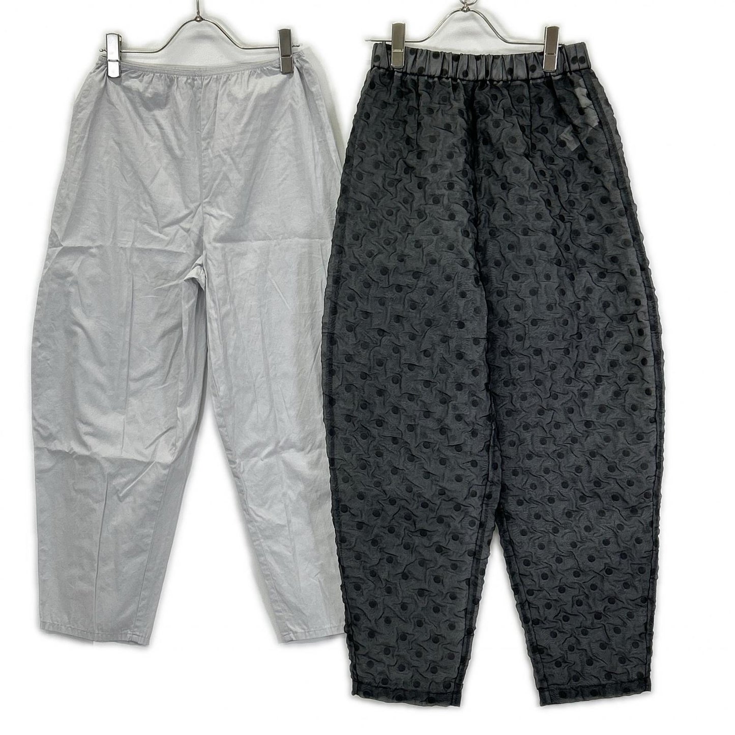ENFOLD エンフォルド 300G831-1550 グレー シアードット レイヤードスタイル FORMED EGG PANT ボトムス