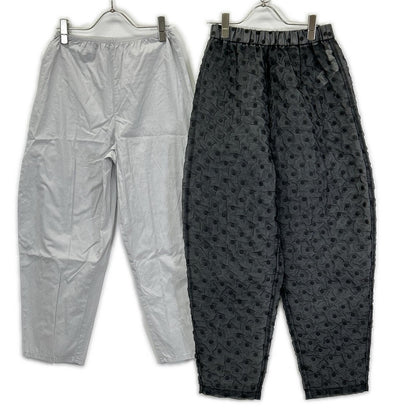 ENFOLD エンフォルド 300G831-1550 グレー シアードット レイヤードスタイル FORMED EGG PANT ボトムス