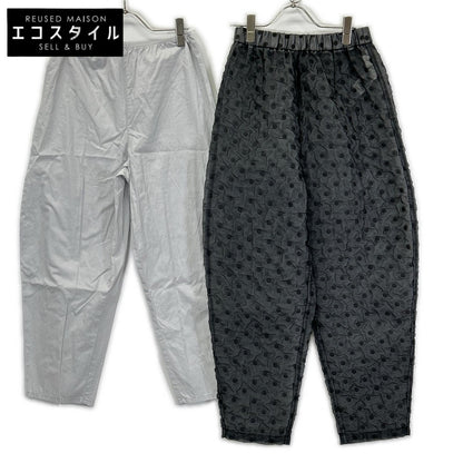 ENFOLD エンフォルド 300G831-1550 グレー シアードット レイヤードスタイル FORMED EGG PANT ボトムス