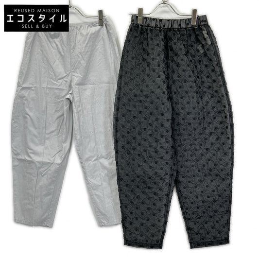 ENFOLD エンフォルド 300G831-1550 グレー シアードット レイヤードスタイル FORMED EGG PANT ボトムス