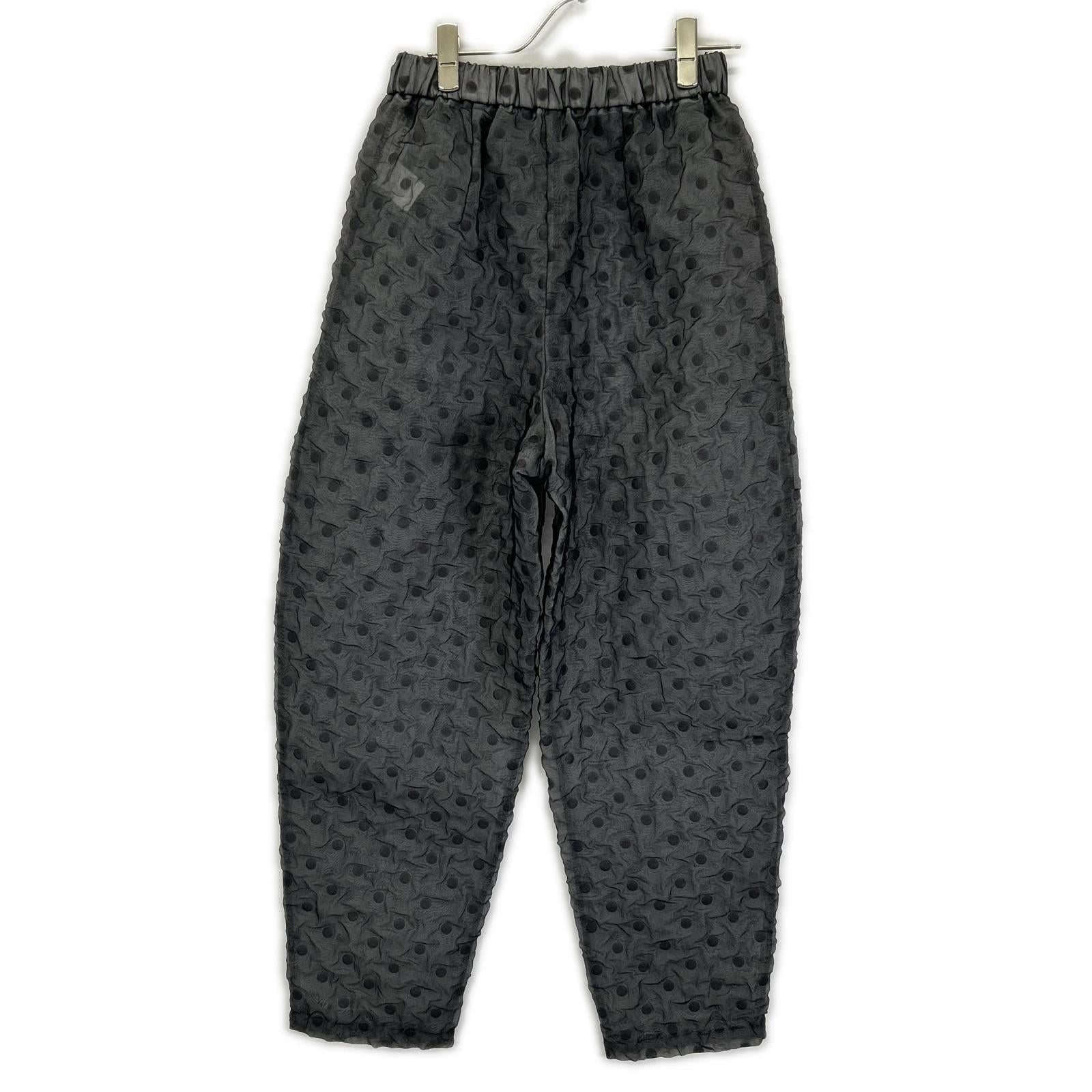 ENFOLD エンフォルド 300G831-1550 グレー シアードット レイヤードスタイル FORMED EGG PANT ボトムス