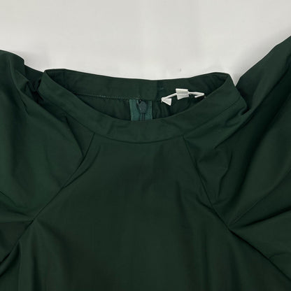 ENFOLD エンフォルド 300FA233-1070 グリーン×カーキ ポリエステル フリルギャザー レイヤードノースリーブワンピース ワンピース