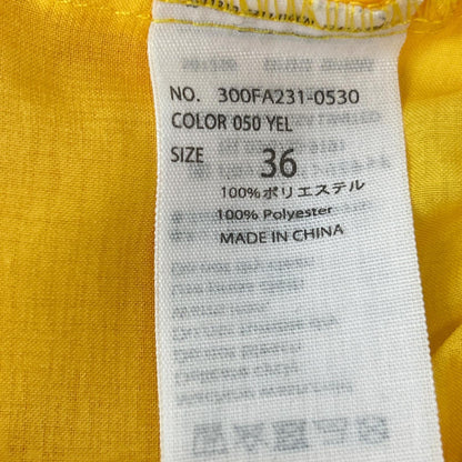ENFOLD エンフォルド 300FA231-0530 イエロー PEジョーゼット プリーツテーパードTROUSER ボトムス