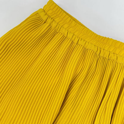 ENFOLD エンフォルド 300FA231-0530 イエロー PEジョーゼット プリーツテーパードTROUSER ボトムス