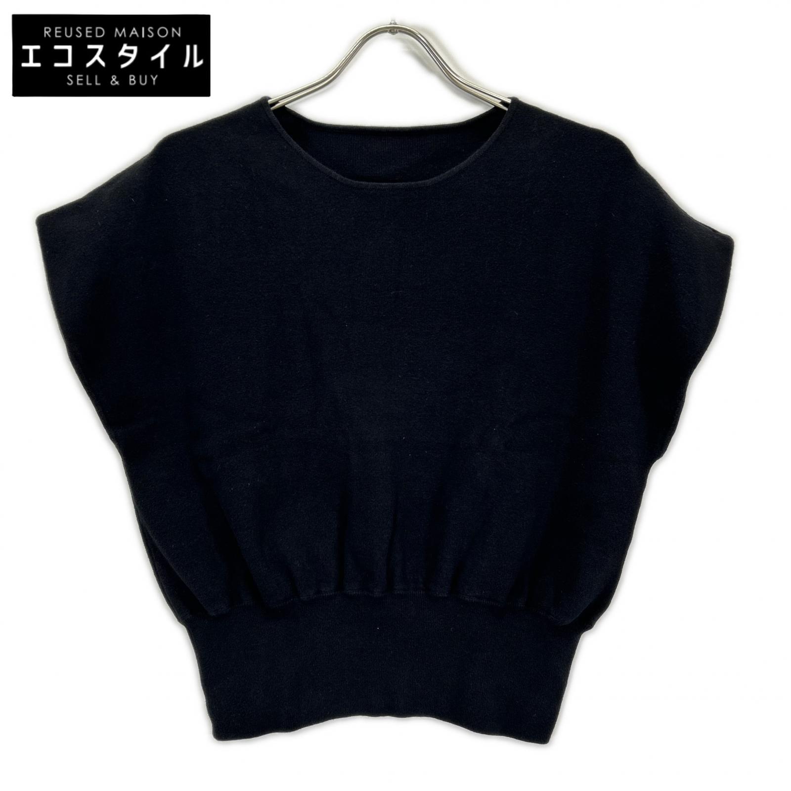 ADORE アドーア 531-2270714 ブラック クリアコットン フレンチニットトップス トップス