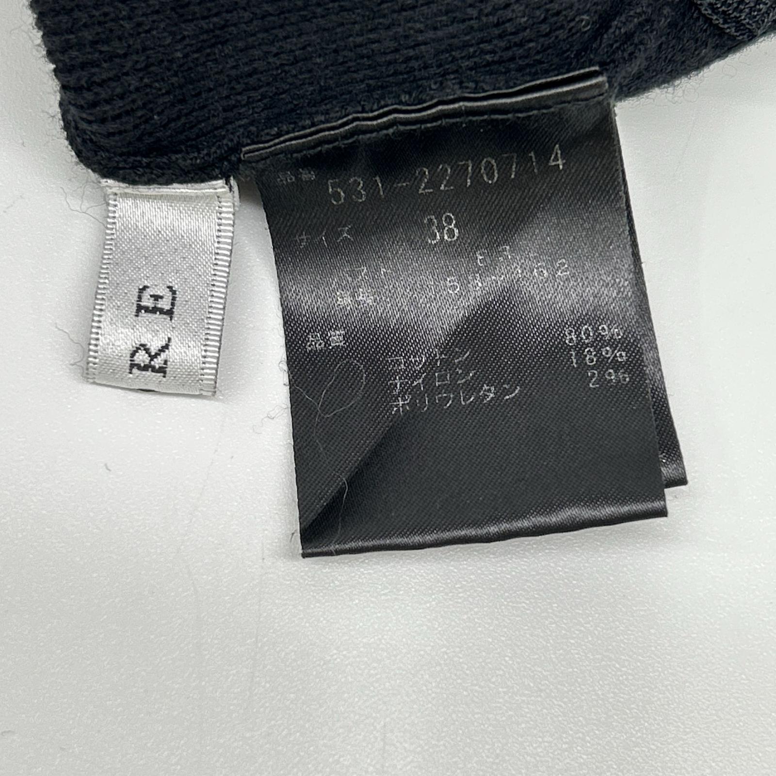 ADORE アドーア 531-2270714 ブラック クリアコットン フレンチニットトップス トップス