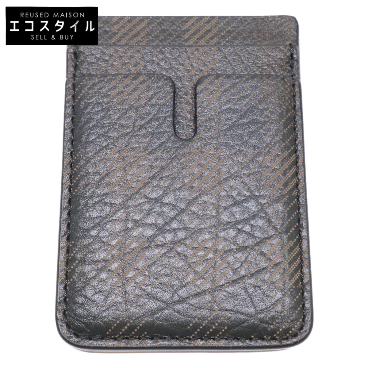 BURBERRY バーバリー 【美品】81029701 チェック マグネティック カードケース