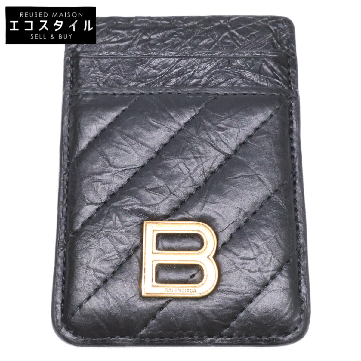 BALENCIAGA バレンシアガ Crush マグネットカードホルダー キルテッド カードケース
