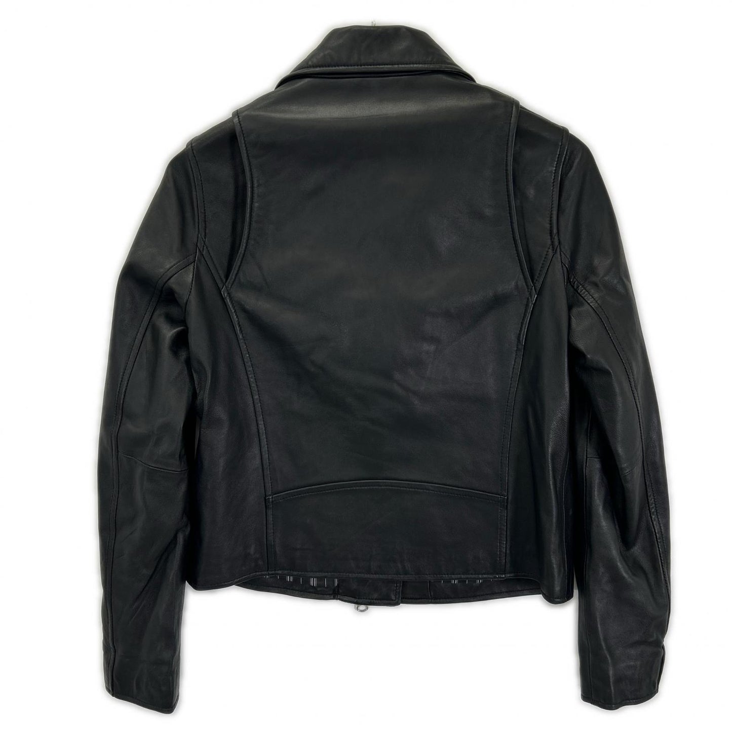 Dignite collier Black Sheepskin Zip-Up Rider Jacket Jacket