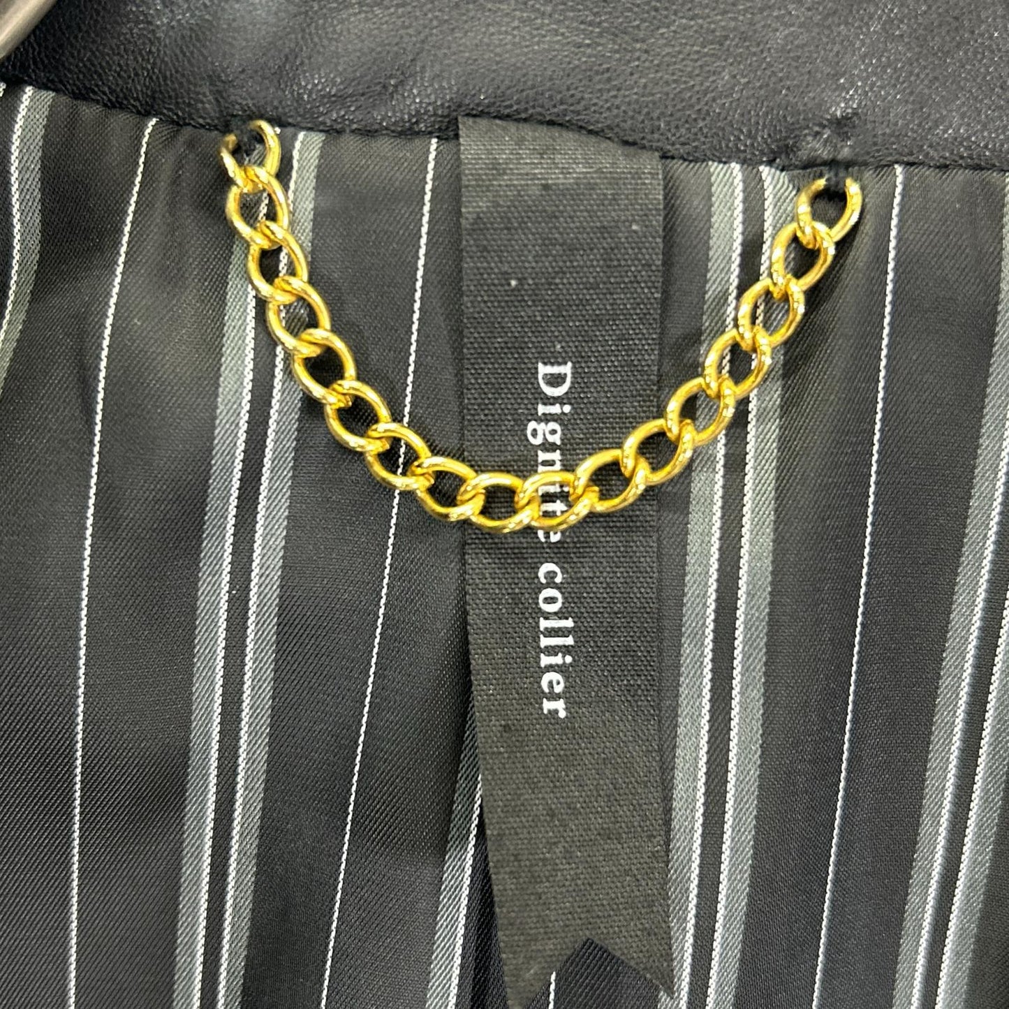 Dignite collier ディニテコリエ ブラック シープレザー ジップ ライダースジャケット ジャケット