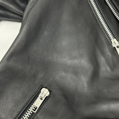 Dignite collier Black Sheepskin Zip-Up Rider Jacket Jacket