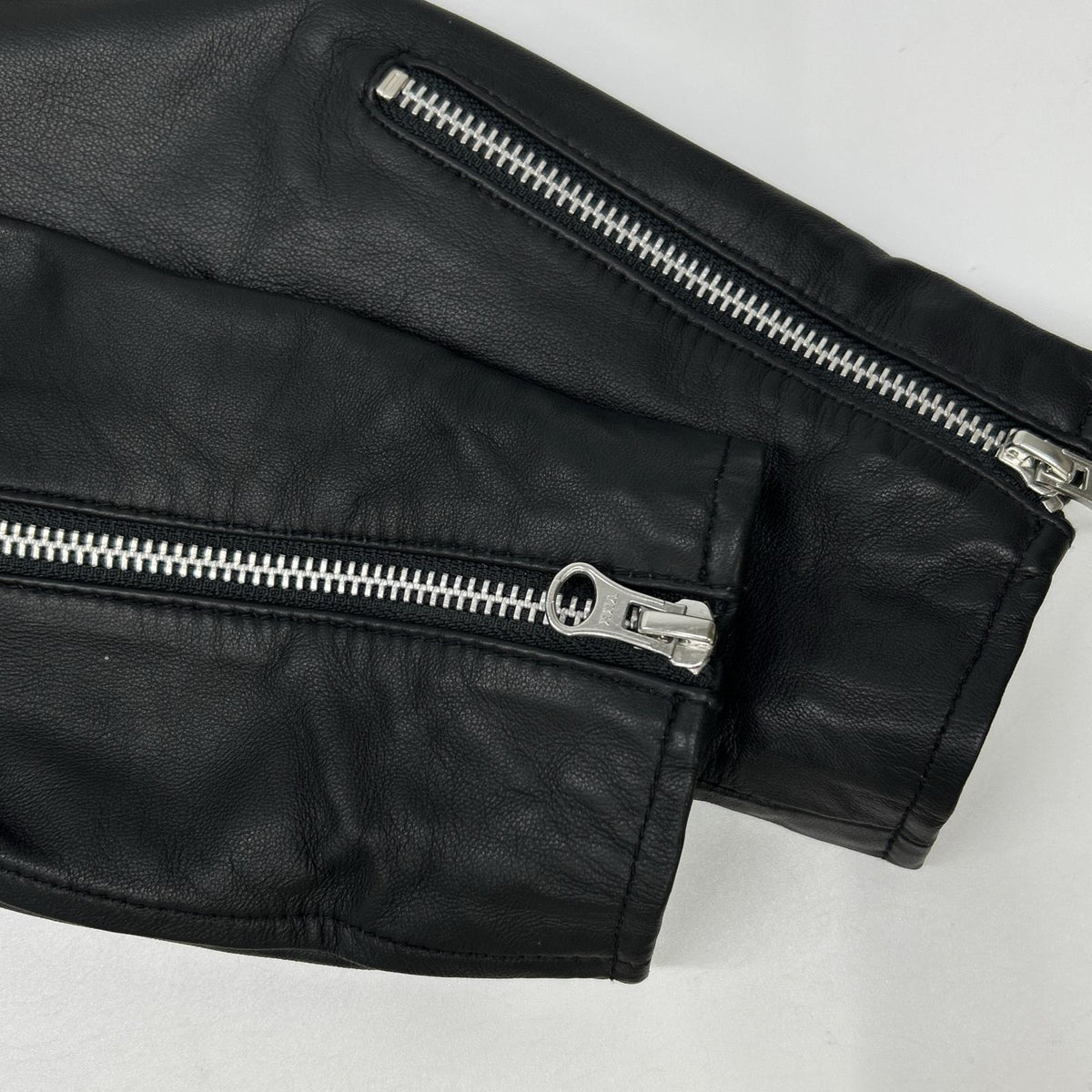 Dignite collier Black Sheepskin Zip-Up Rider Jacket Jacket