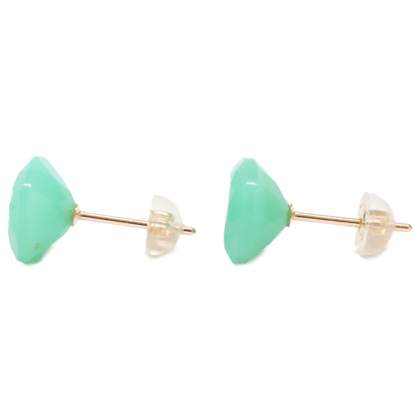 ColouR Jewelry コロル ジュエリー 【美品】25SCRIT10 K10 COLORED STONE EARRINGS Chrysoprase ストーン ピアス