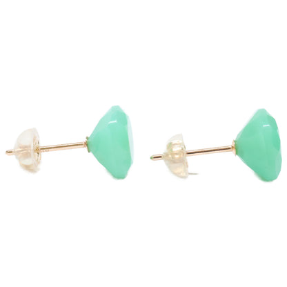 ColouR Jewelry コロル ジュエリー 【美品】25SCRIT10 K10 COLORED STONE EARRINGS Chrysoprase ストーン ピアス