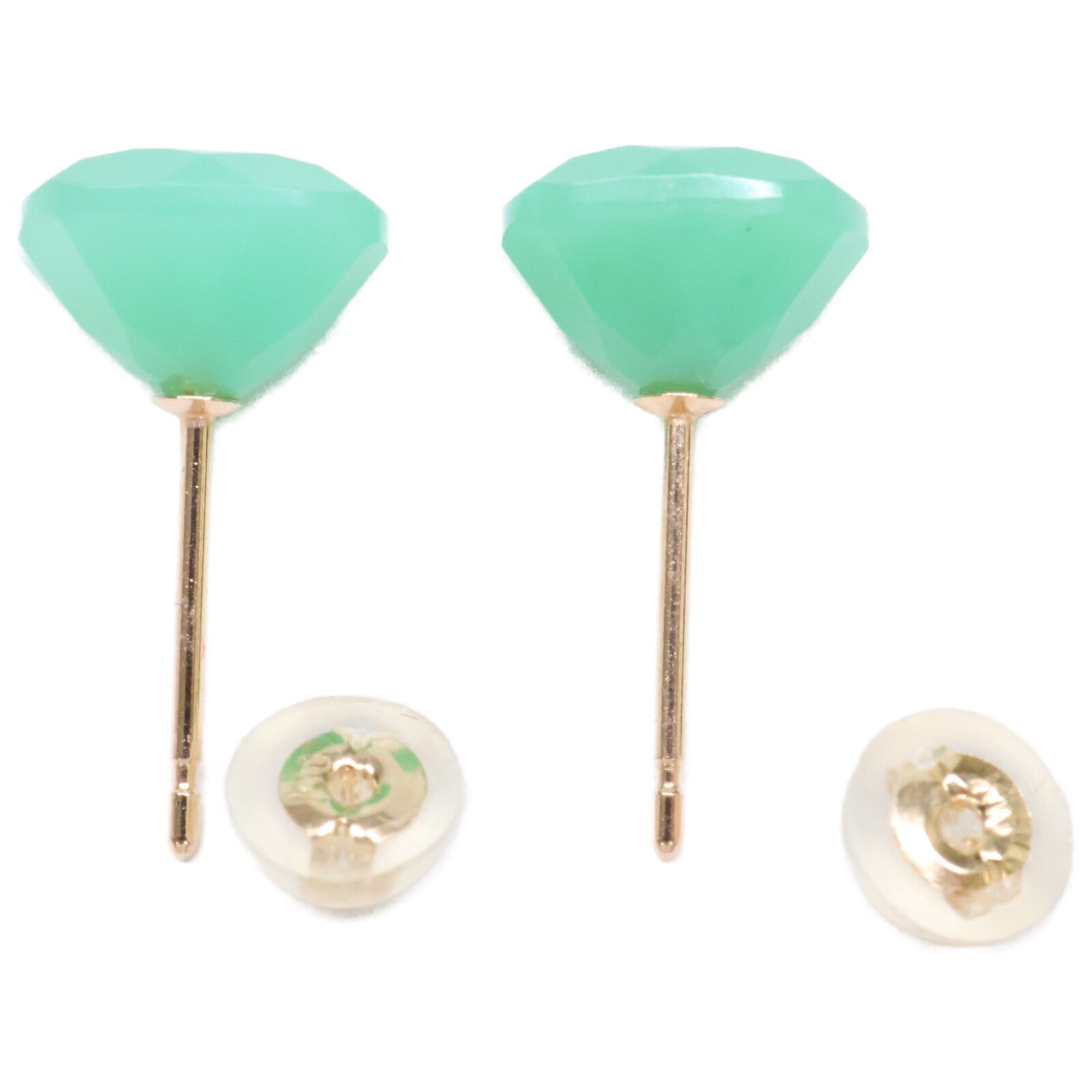 ColouR Jewelry コロル ジュエリー 【美品】25SCRIT10 K10 COLORED STONE EARRINGS Chrysoprase ストーン ピアス