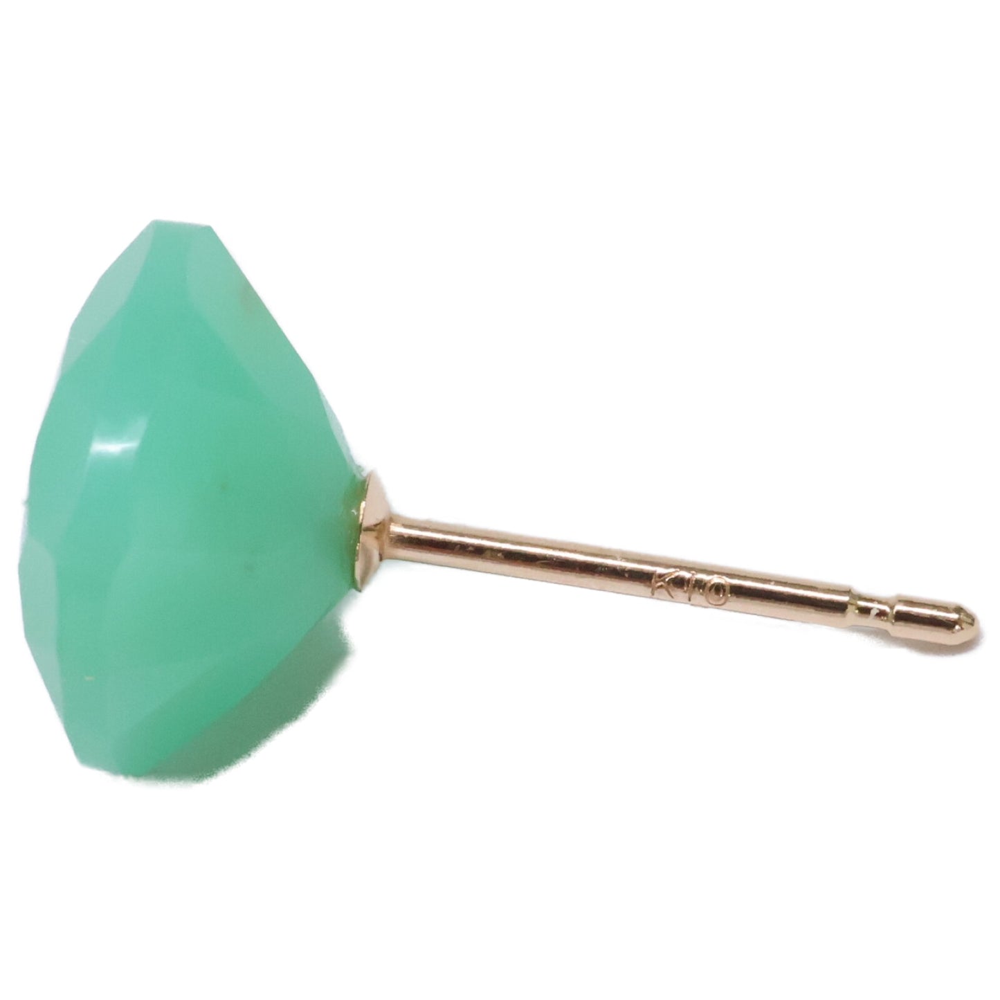 ColouR Jewelry コロル ジュエリー 【美品】25SCRIT10 K10 COLORED STONE EARRINGS Chrysoprase ストーン ピアス