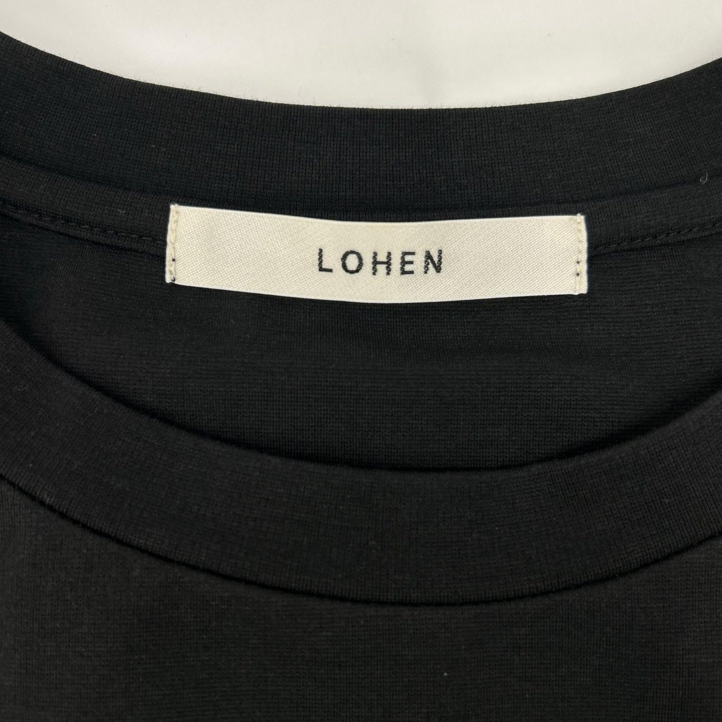 LOHEN ローヘン 24SS ブラック レイヤードデザイン クルーネックS/Sカットソー トップス