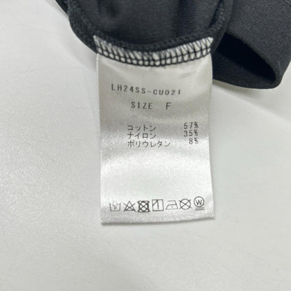 LOHEN ローヘン 24SS ブラック レイヤードデザイン クルーネックS/Sカットソー トップス