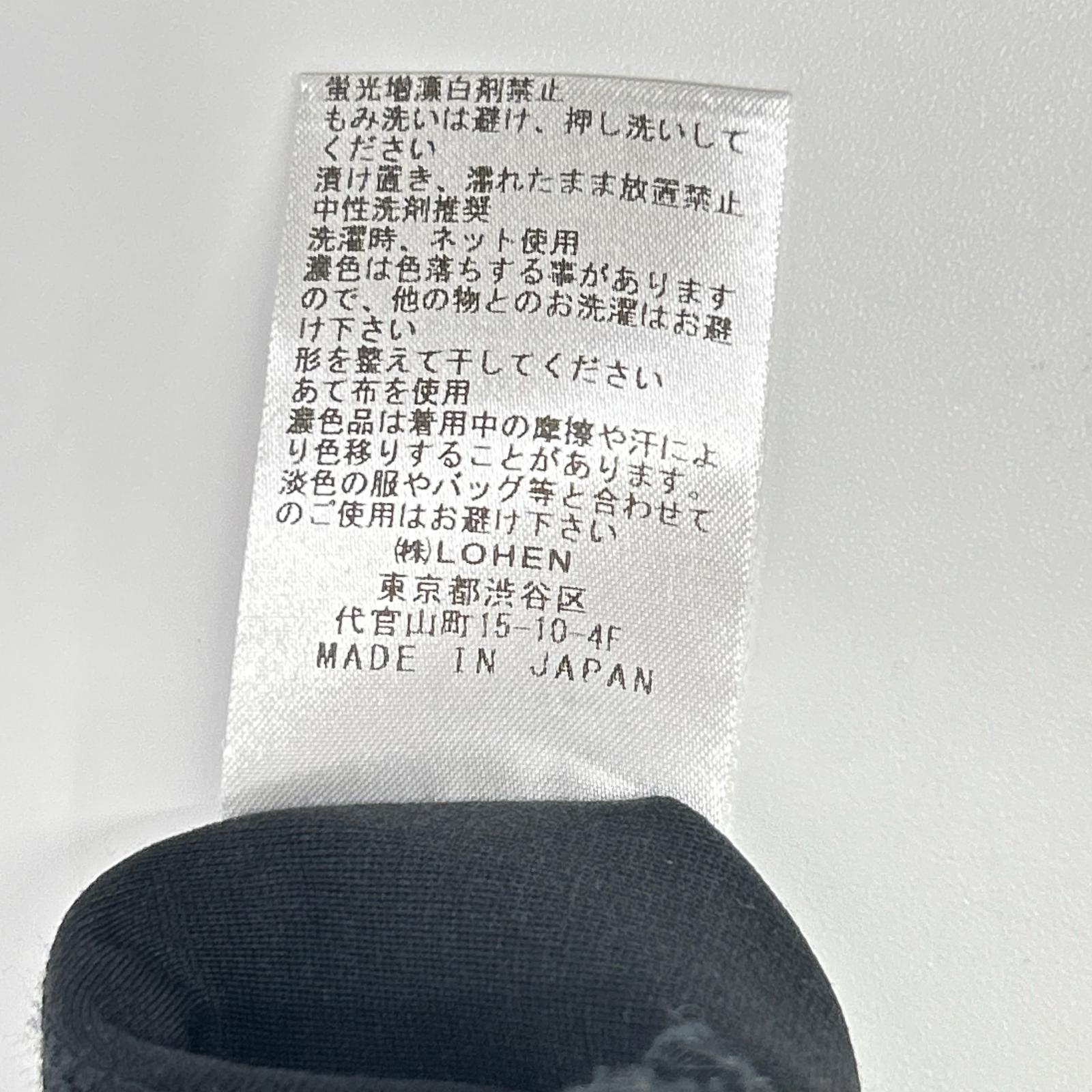 LOHEN ローヘン 24SS ブラック レイヤードデザイン クルーネックS/Sカットソー トップス