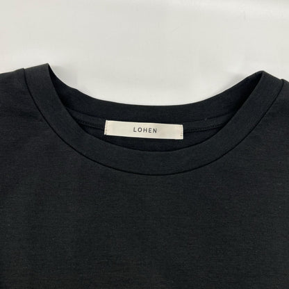 LOHEN ローヘン 24SS ブラック レイヤードデザイン クルーネックS/Sカットソー トップス