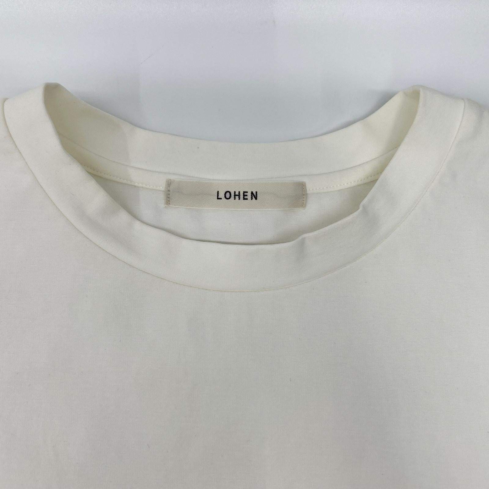 LOHEN ローヘン 24SS ホワイト レイヤードデザイン クルーネックS/Sカットソー トップス