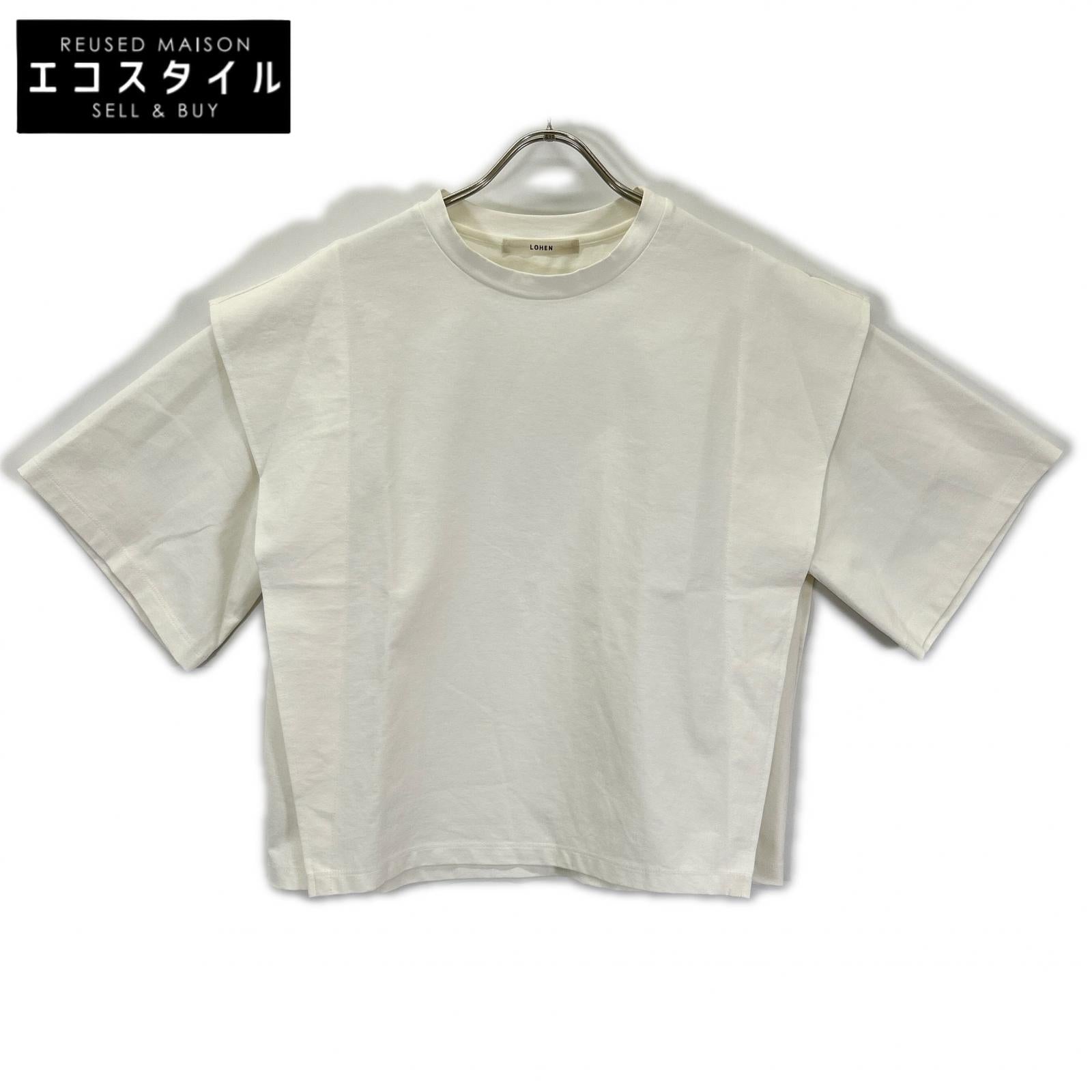 LOHEN ローヘン 24SS ホワイト レイヤードデザイン クルーネックS/Sカットソー トップス