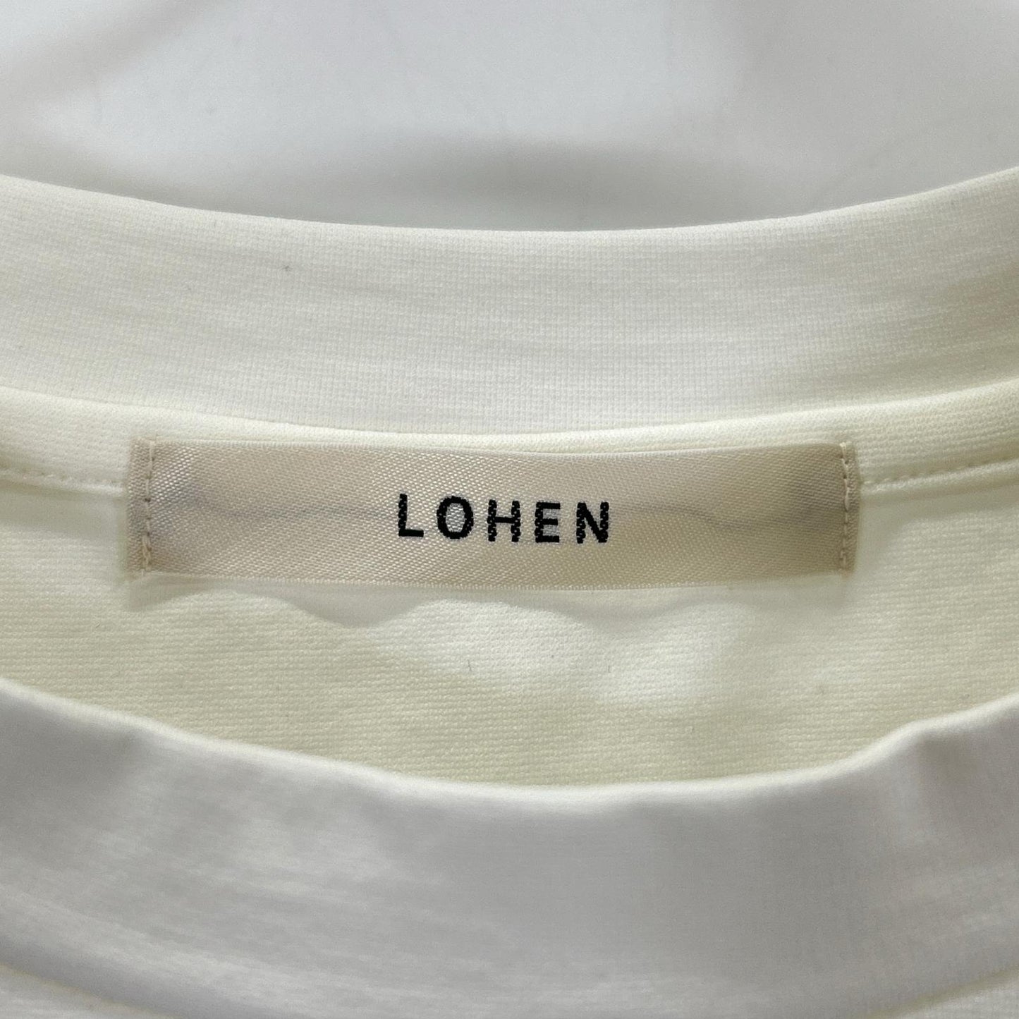 LOHEN ローヘン 24SS ホワイト レイヤードデザイン クルーネックS/Sカットソー トップス