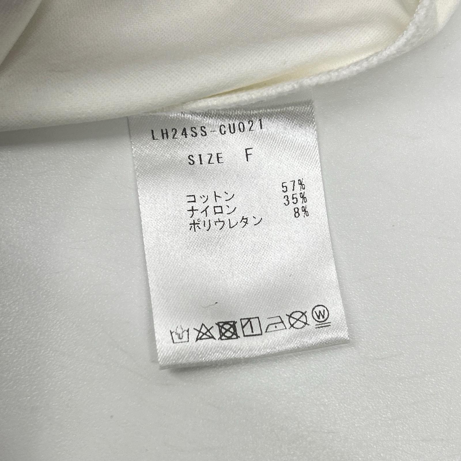 LOHEN ローヘン 24SS ホワイト レイヤードデザイン クルーネックS/Sカットソー トップス