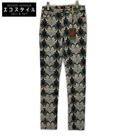 ETRO エトロ 19518 マルチカラー ペイズリー柄 パッチ ジップフライ スキニーパンツ ボトムス
