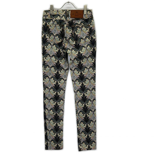 ETRO エトロ 19518 マルチカラー ペイズリー柄 パッチ ジップフライ スキニーパンツ ボトムス