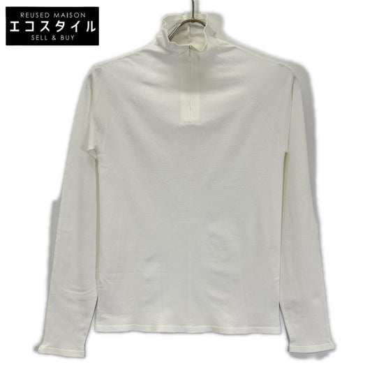 THE ROW ザ ロウ 8137-Y674 ホワイト Patti Top/パティトップ ハーフジップタイトフットニットソー トップス