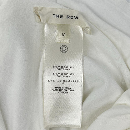 THE ROW ザ ロウ 8137-Y674 ホワイト Patti Top/パティトップ ハーフジップタイトフットニットソー トップス