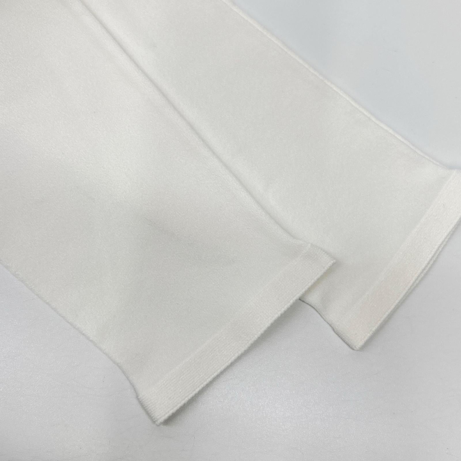 THE ROW ザ ロウ 8137-Y674 ホワイト Patti Top/パティトップ ハーフジップタイトフットニットソー トップス