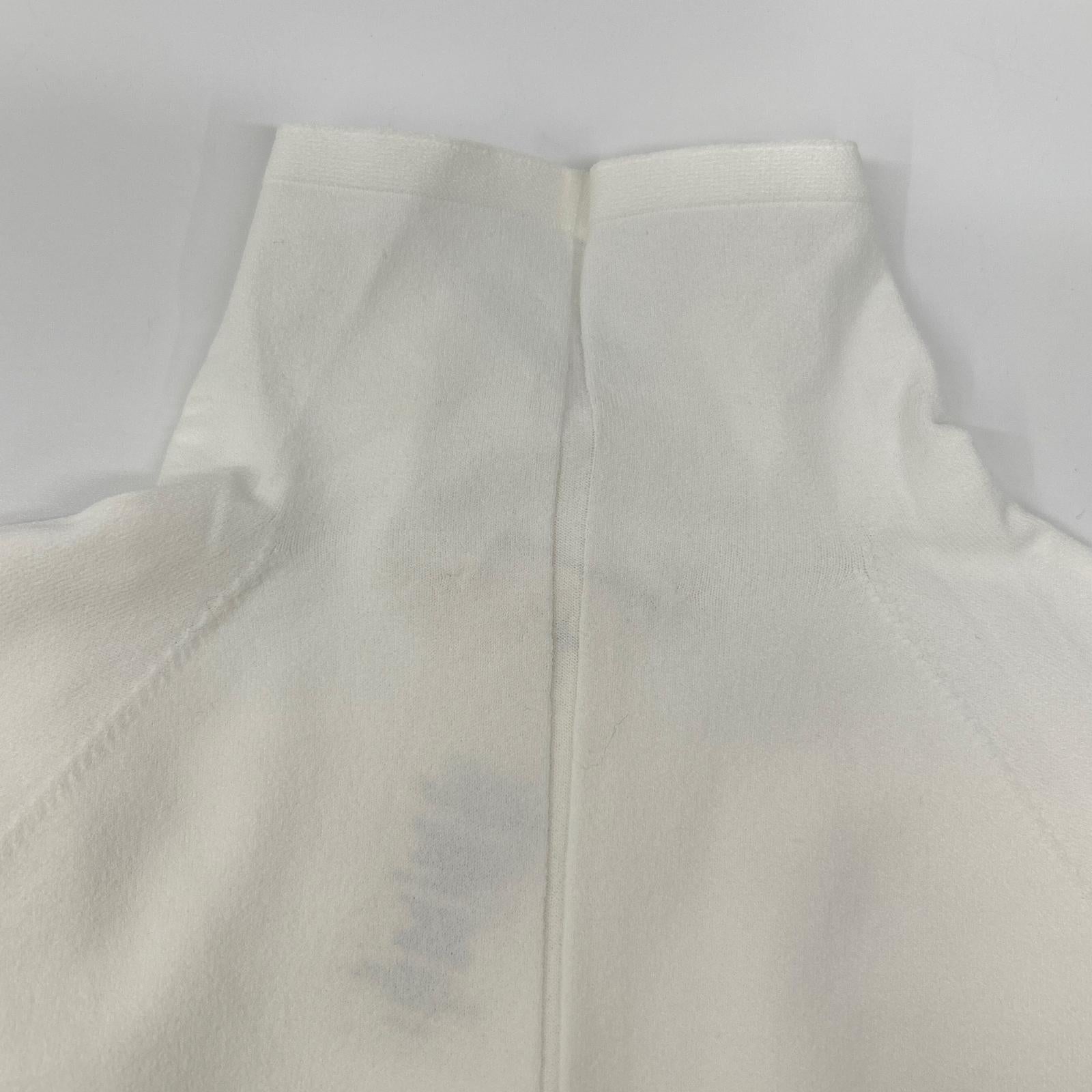 THE ROW ザ ロウ 8137-Y674 ホワイト Patti Top/パティトップ ハーフジップタイトフットニットソー トップス
