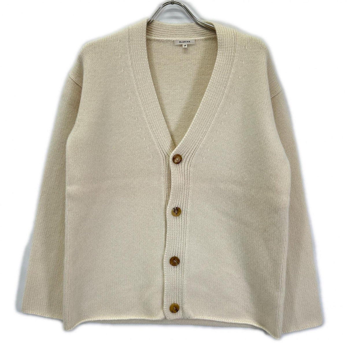 BLAMINK ブラミンク 7915-106-0033 ホワイト カシミヤ100 R CA VN CGN ニットカーディガン トップス