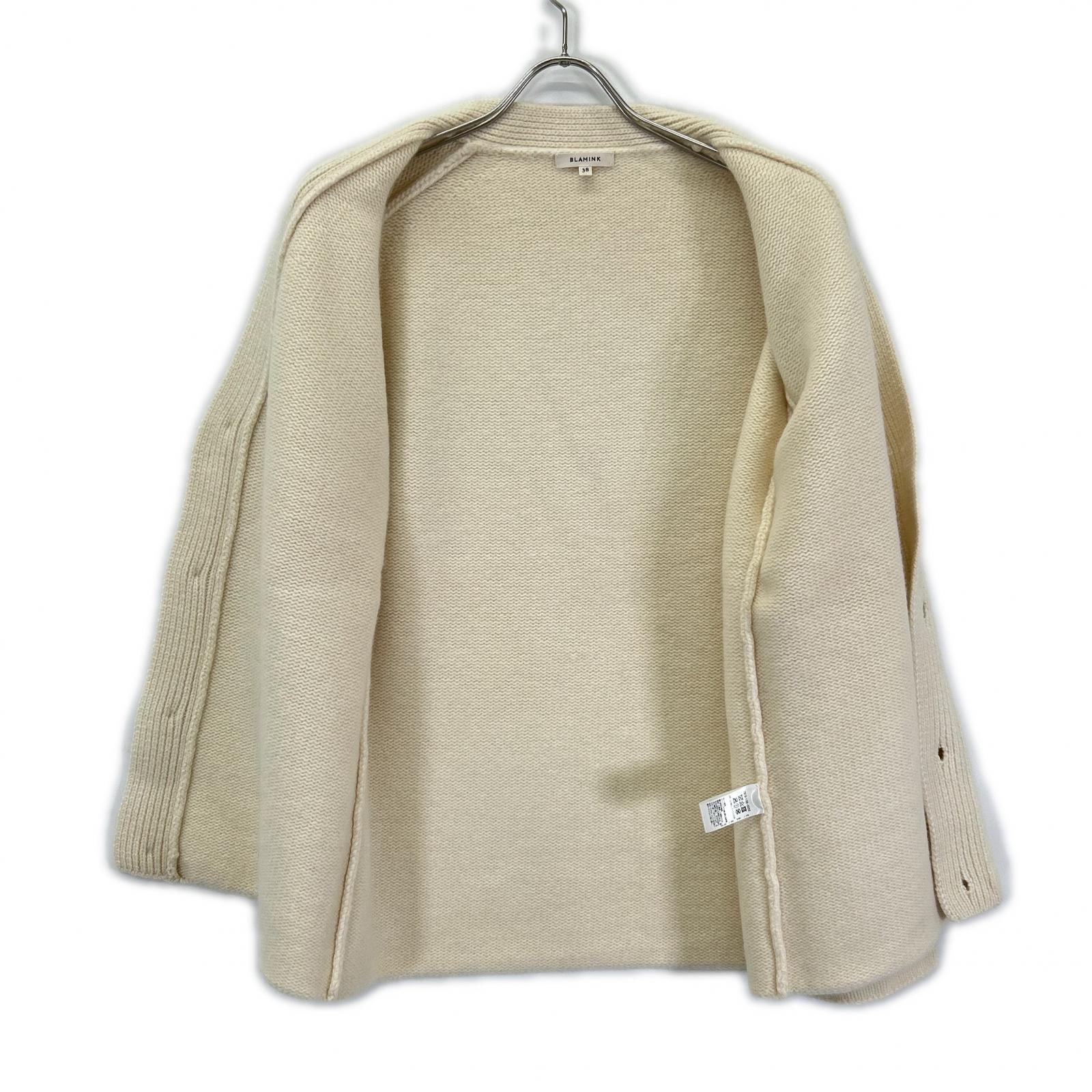 BLAMINK ブラミンク 7915-106-0033 ホワイト カシミヤ100 R CA VN CGN ニットカーディガン トップス