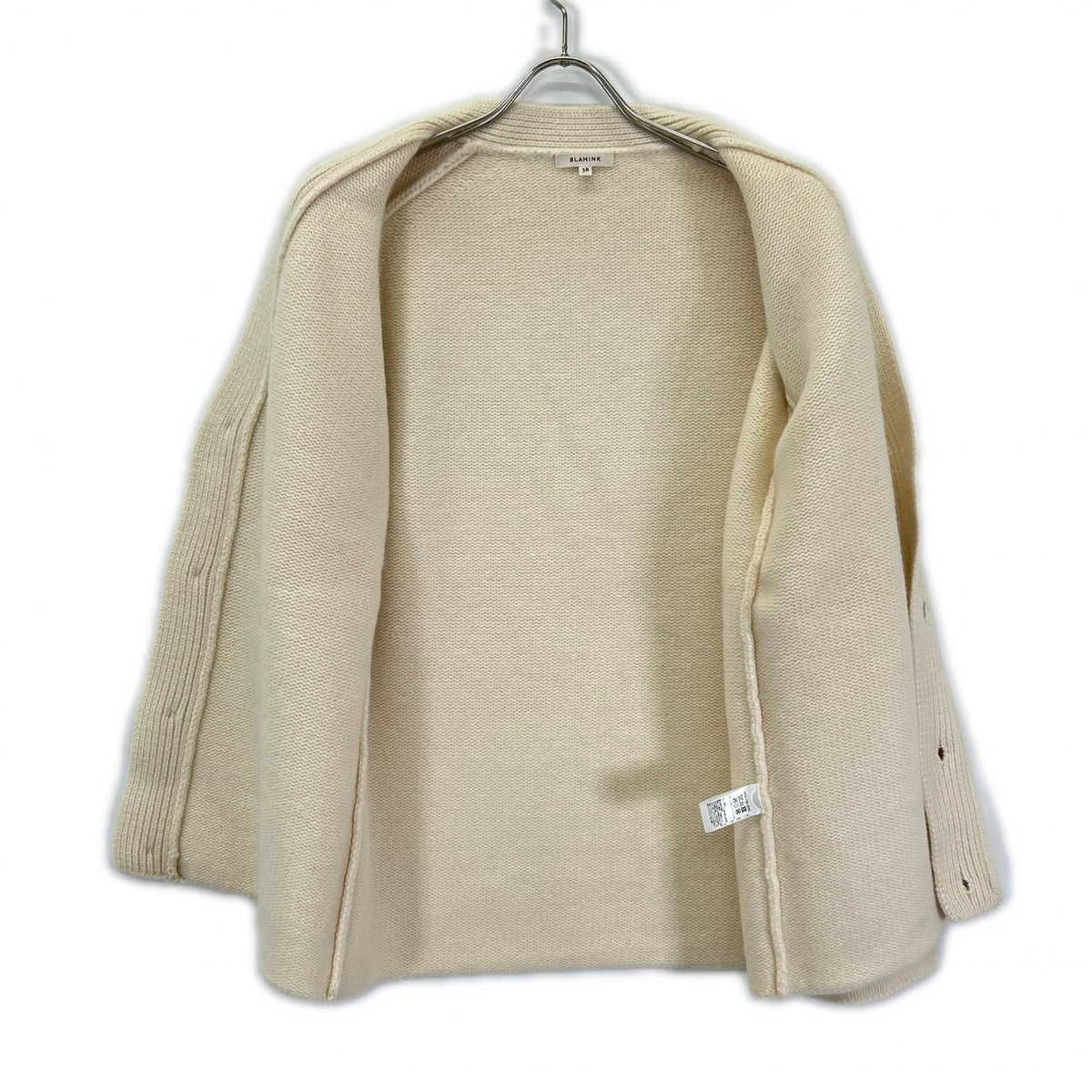 BLAMINK ブラミンク 7915-106-0033 ホワイト カシミヤ100 R CA VN CGN ニットカーディガン トップス