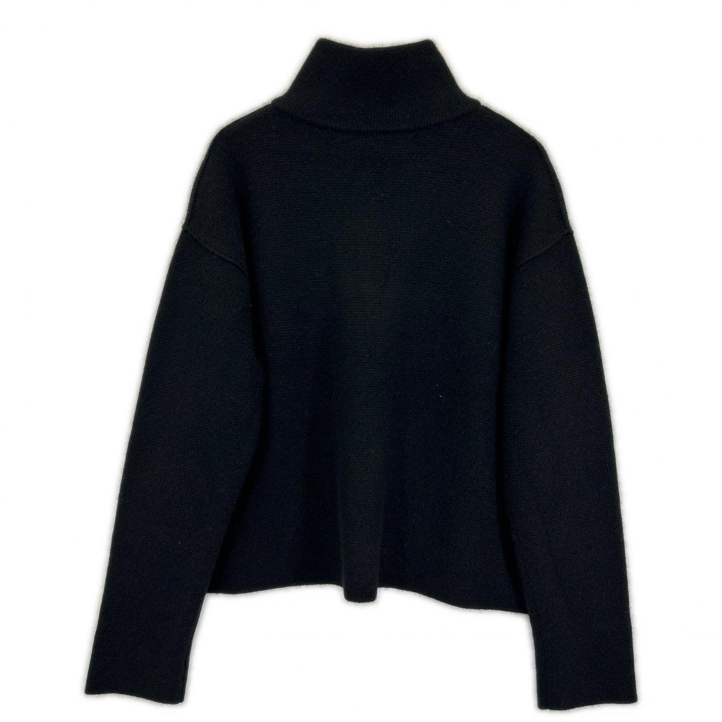 BLAMINK ブラミンク 7913-106-0300 ブラック カシミヤ100 ハーフジップタートルネックプルオーバーニット トップス