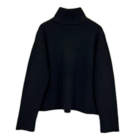 BLAMINK ブラミンク 7913-106-0300 ブラック カシミヤ100 ハーフジップタートルネックプルオーバーニット トップス