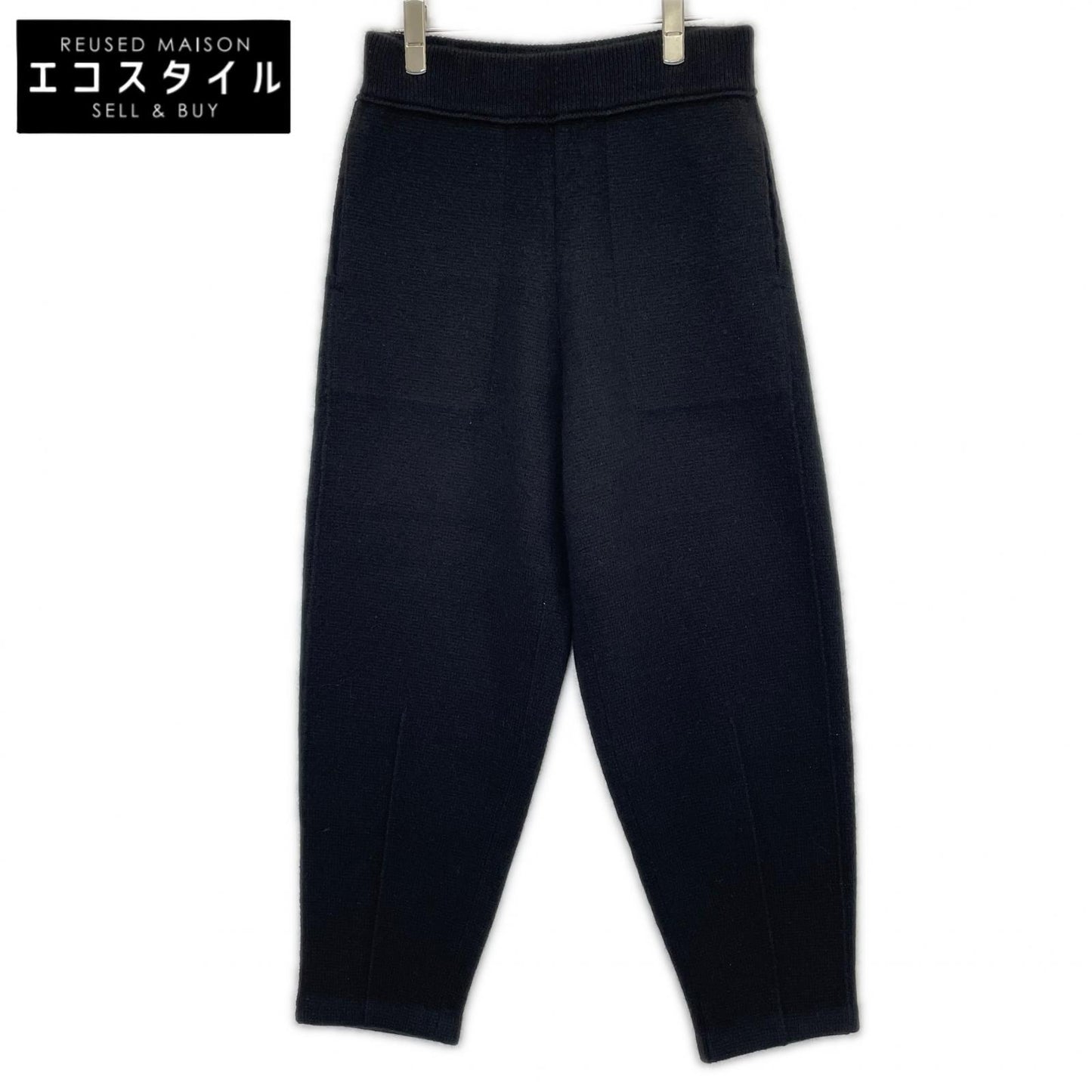 BLAMINK ブラミンク 7914-106-0387 ブラック カシミヤ100 ニットパンツ ボトムス
