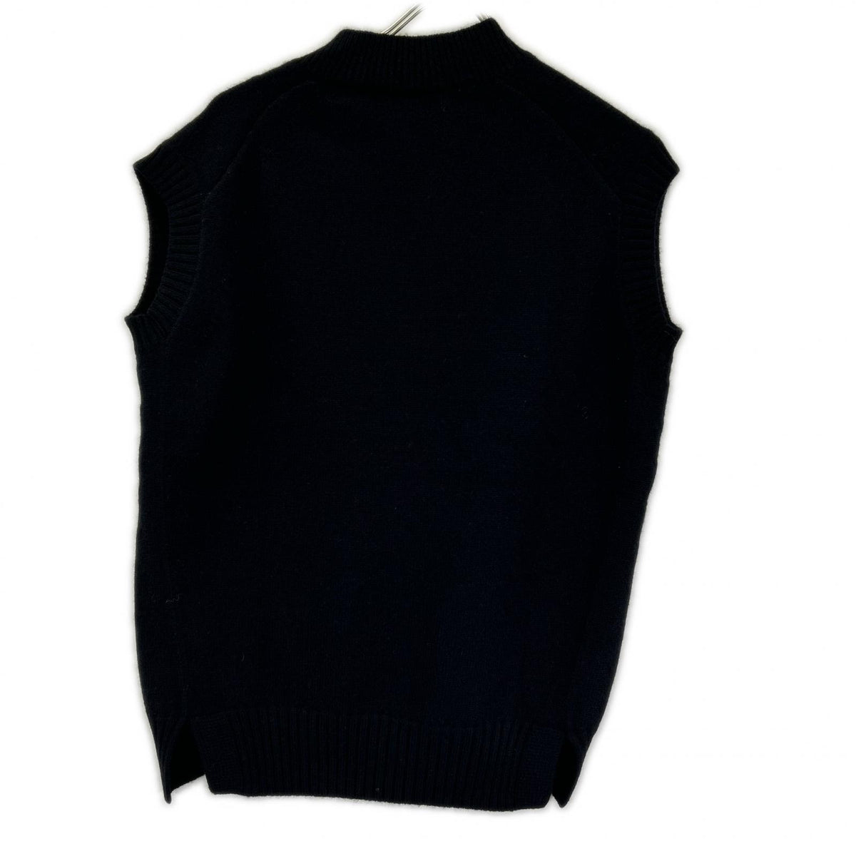 DRAWER Drawer 6518-106-0460 Black 100% cashmere 7G V-neck sleeveless knit vest top