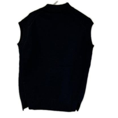 DRAWER Drawer 6518-106-0460 Black 100% cashmere 7G V-neck sleeveless knit vest top