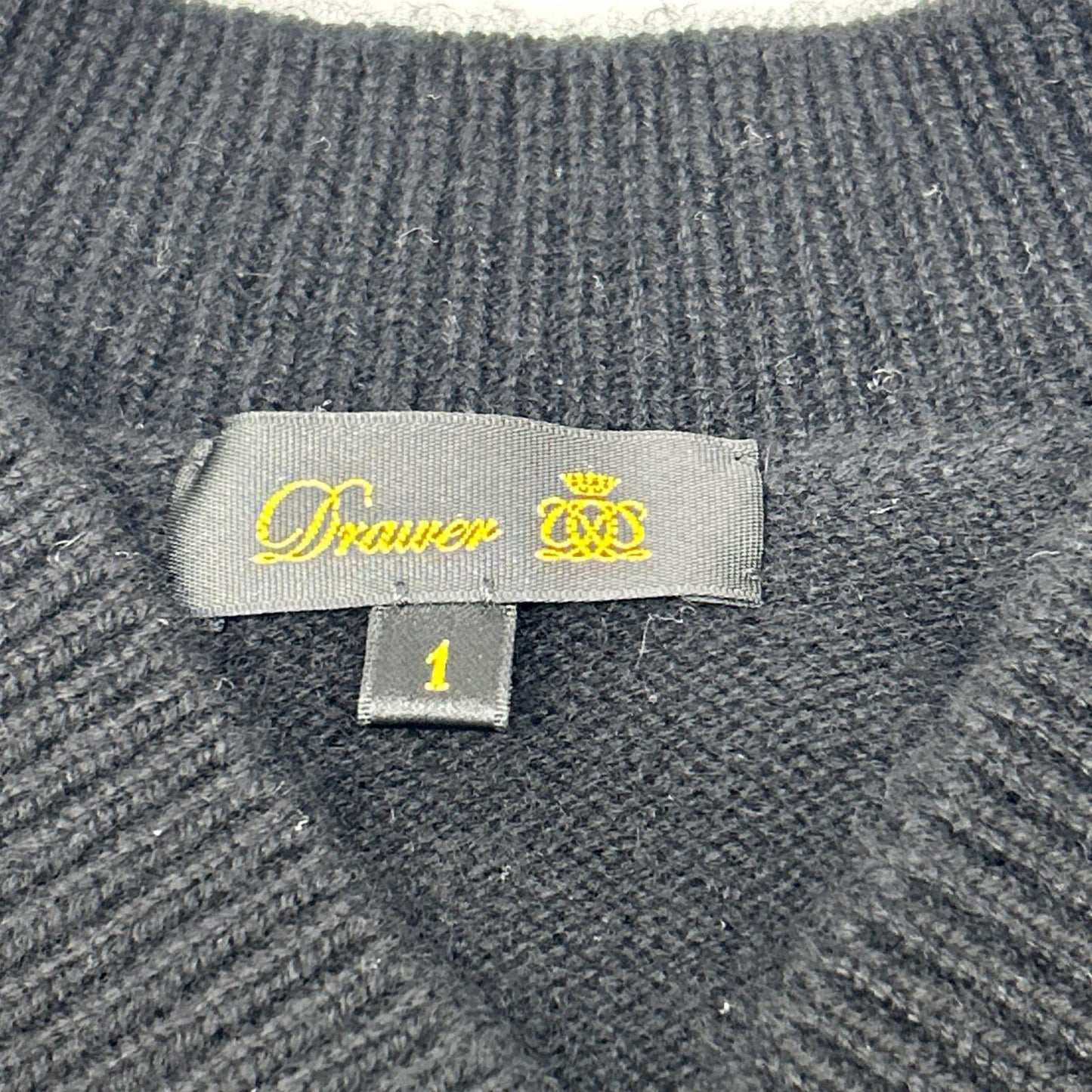 DRAWER ドゥロワー 6518-106-0460 ブラック カシミヤ100 7GVネックノースリーブニット ベスト トップス