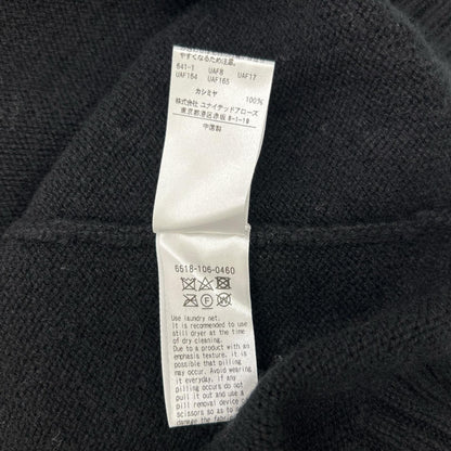 DRAWER Drawer 6518-106-0460 Black 100% cashmere 7G V-neck sleeveless knit vest top