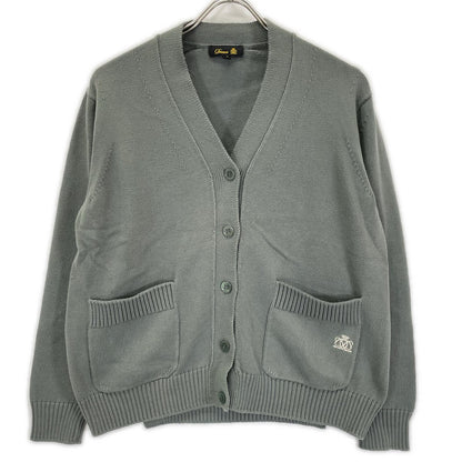 DRAWER 6515-199-0468 Green 7G cotton jersey-knit cardigan Top