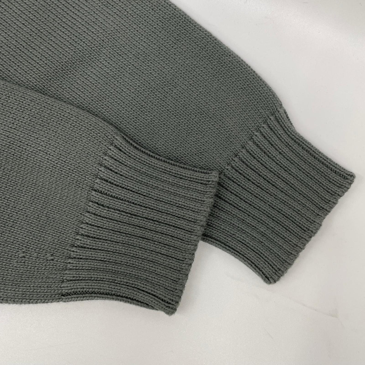 DRAWER 6515-199-0468 Green 7G cotton jersey-knit cardigan Top